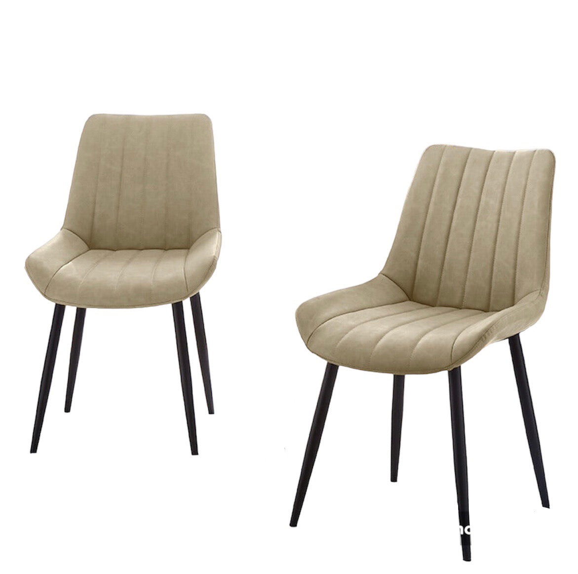 Sets of 2 Malmo Faux Leather Kitchen Dining Chairs