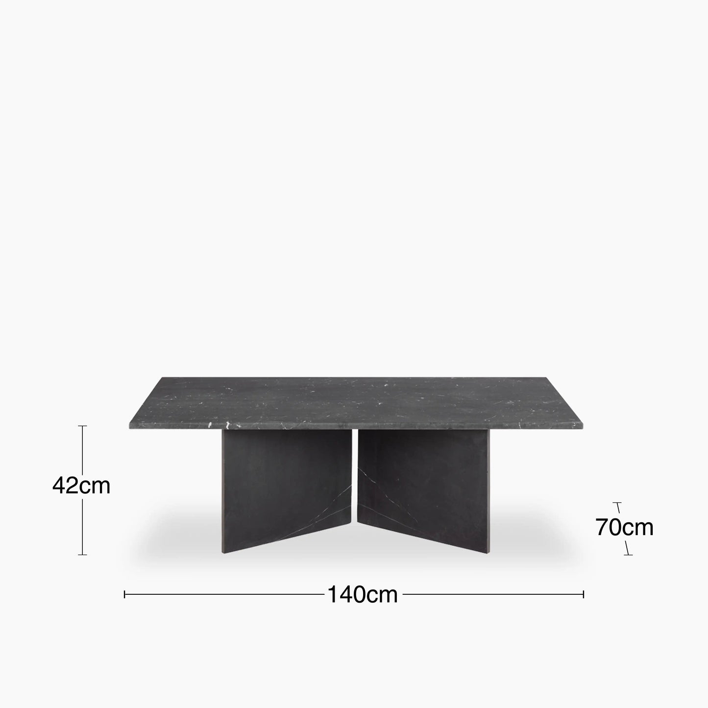 Onyx Black Marble Rectangle Coffee Table
