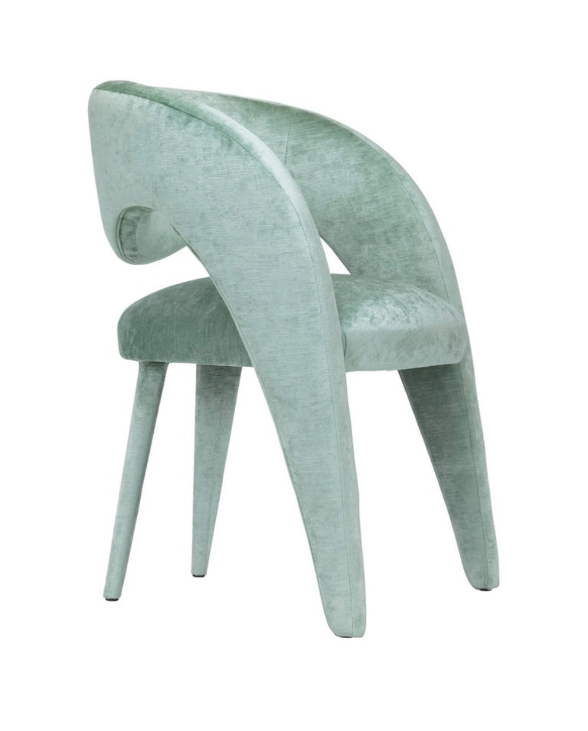 Modern Laurence Dining Chairs, Velvet Leather Handmade in Portugal