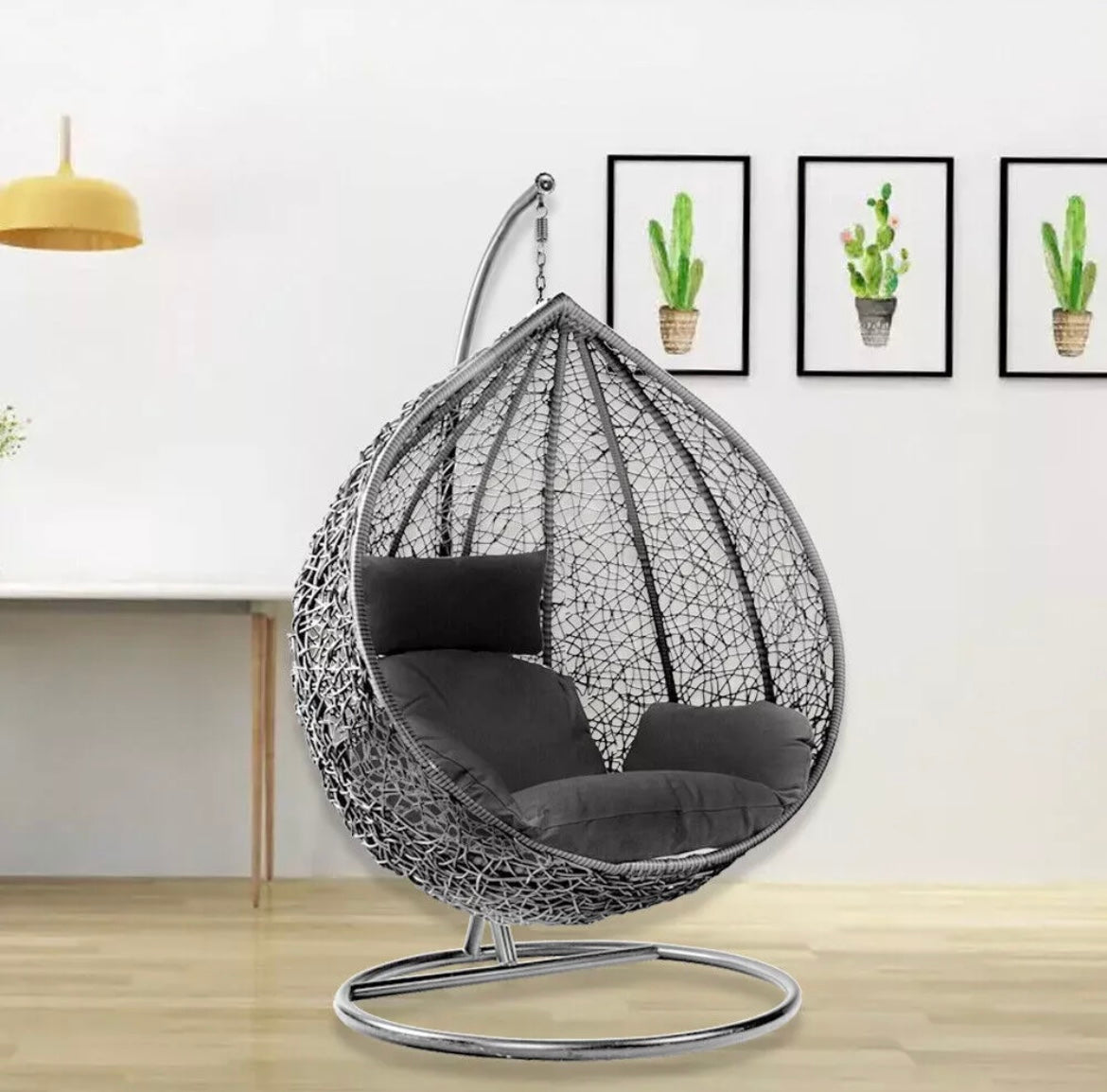 Rattan Egg Chair Swing Outdoor Garden Patio Hanging Wicker Hammock Pod Chair