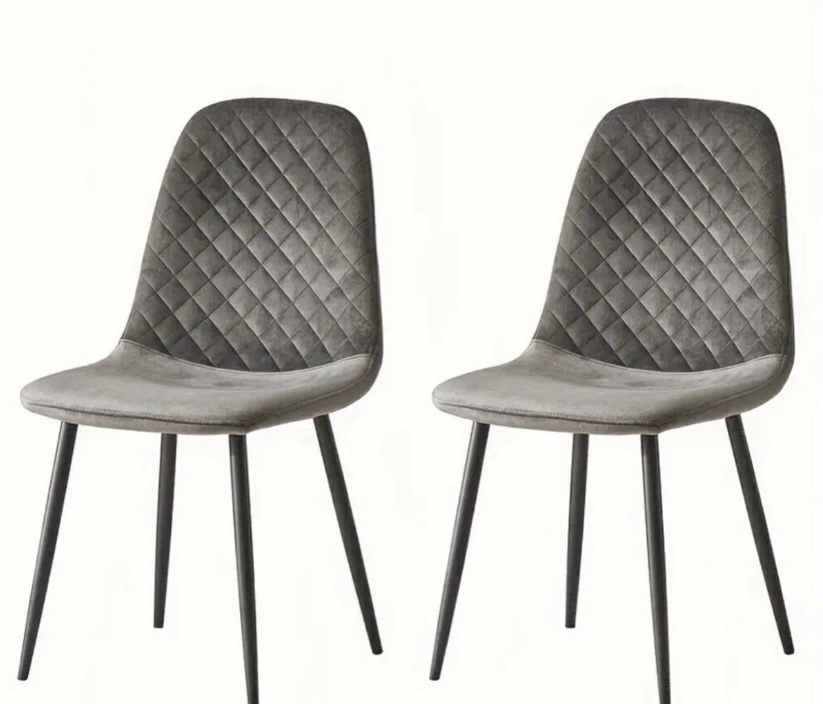 Sets of Velvet Dining Chairs Fabric Upholstered Dining Chairs