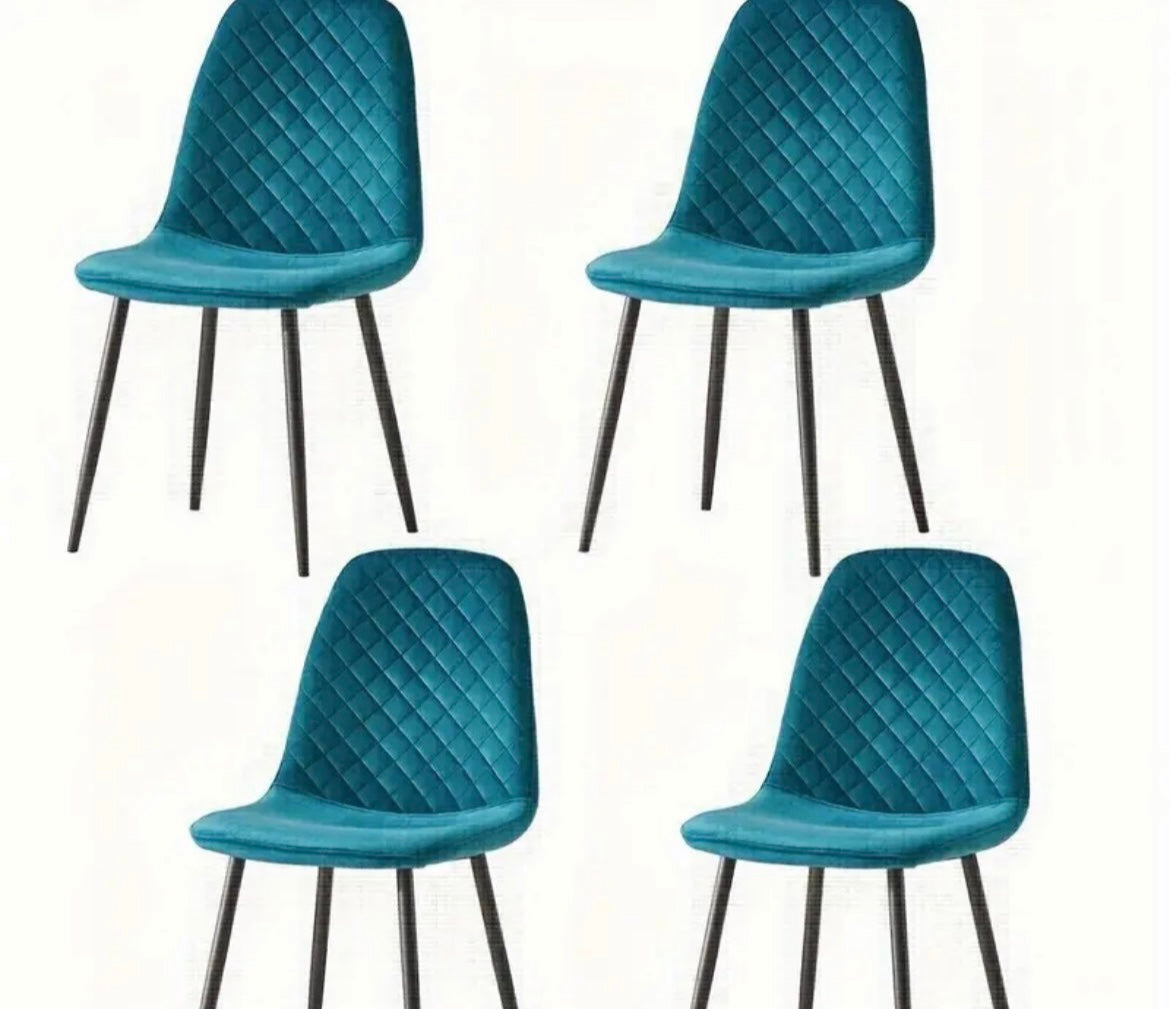 Sets of Velvet Dining Chairs Fabric Upholstered Dining Chairs