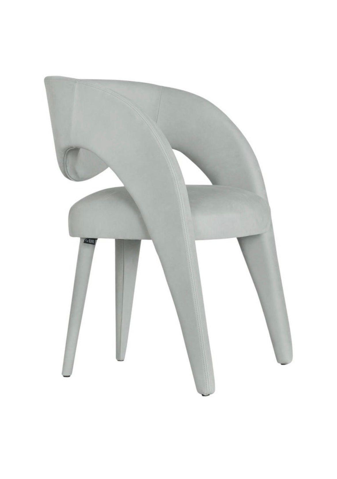 Modern Laurence Dining Chairs, Velvet Leather Handmade in Portugal