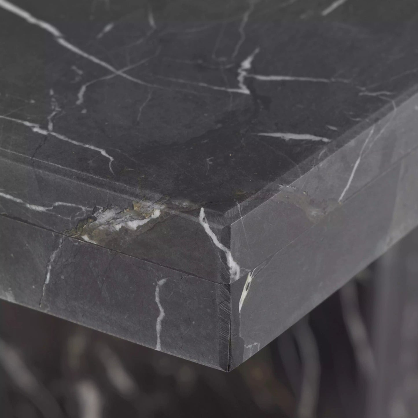 6-8 Seat Black Marble Dining Table