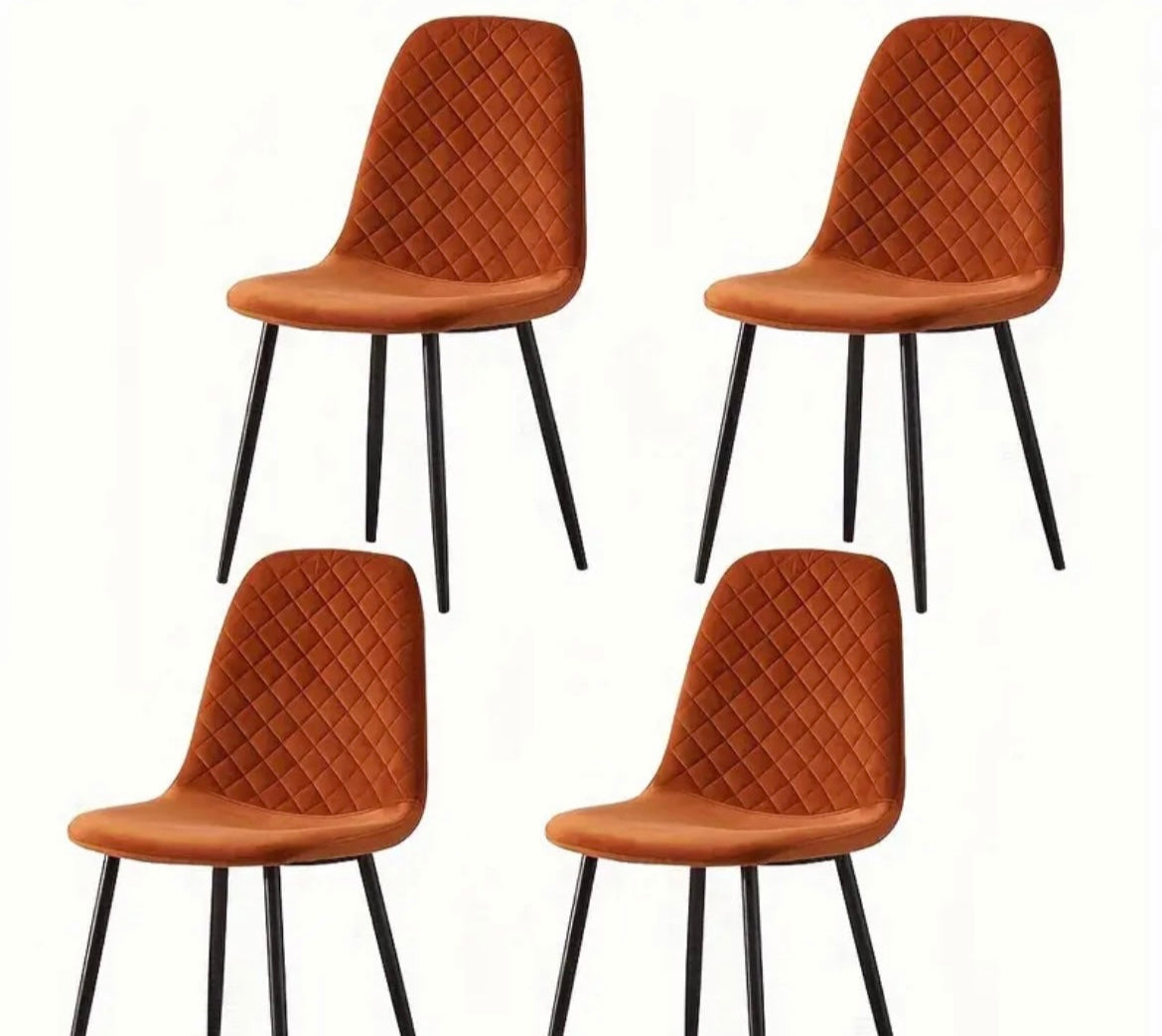 Sets of Velvet Dining Chairs Fabric Upholstered Dining Chairs