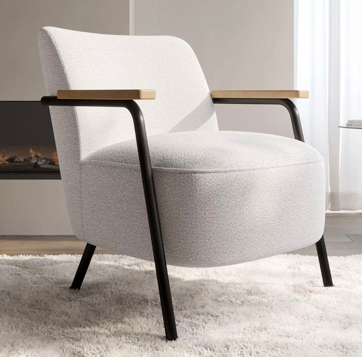 Cotswolds Boucle Scandi Armchairs