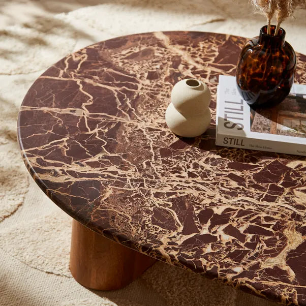 Cherry Marble and Mango Wood Coffee Table