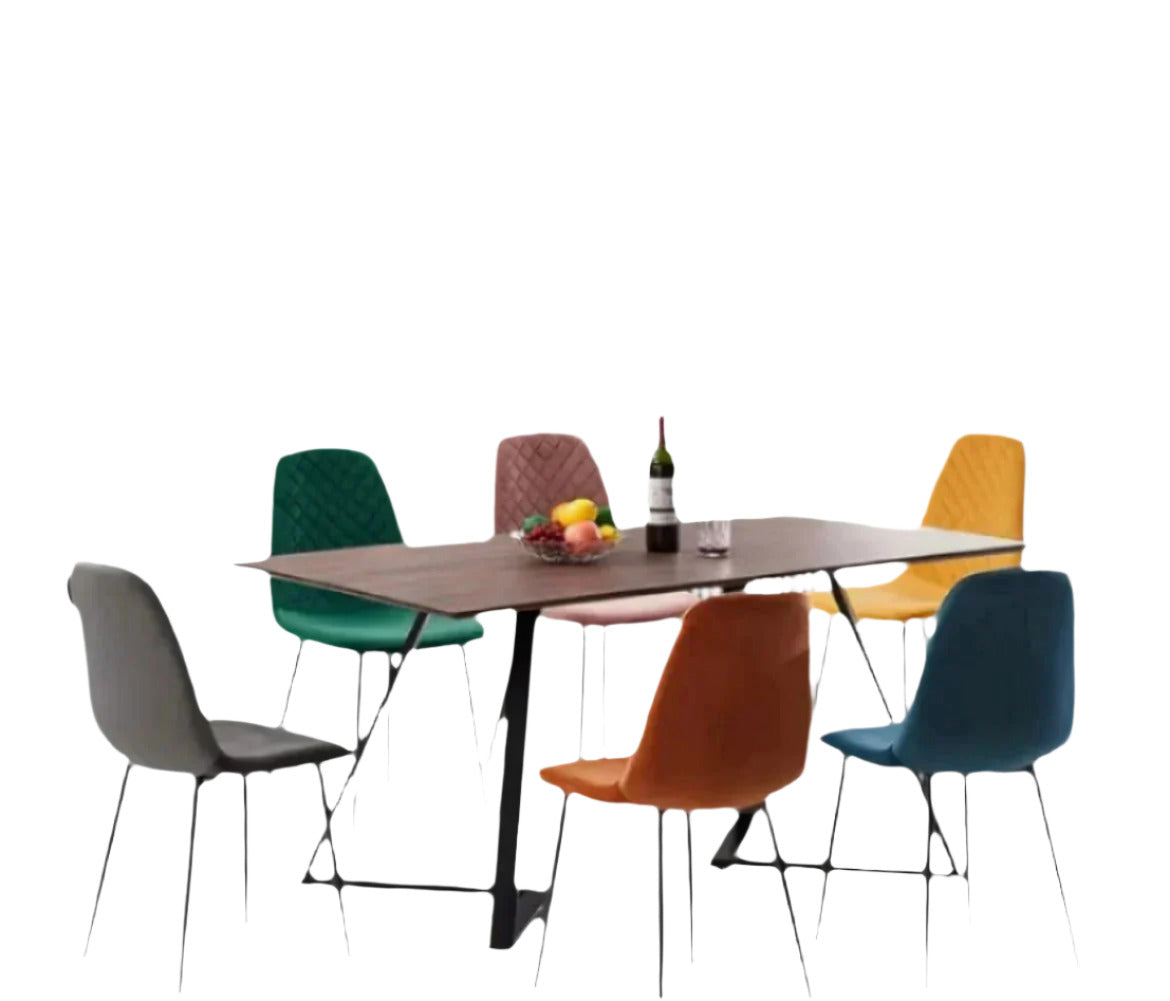 Sets of Velvet Dining Chairs Fabric Upholstered Dining Chairs