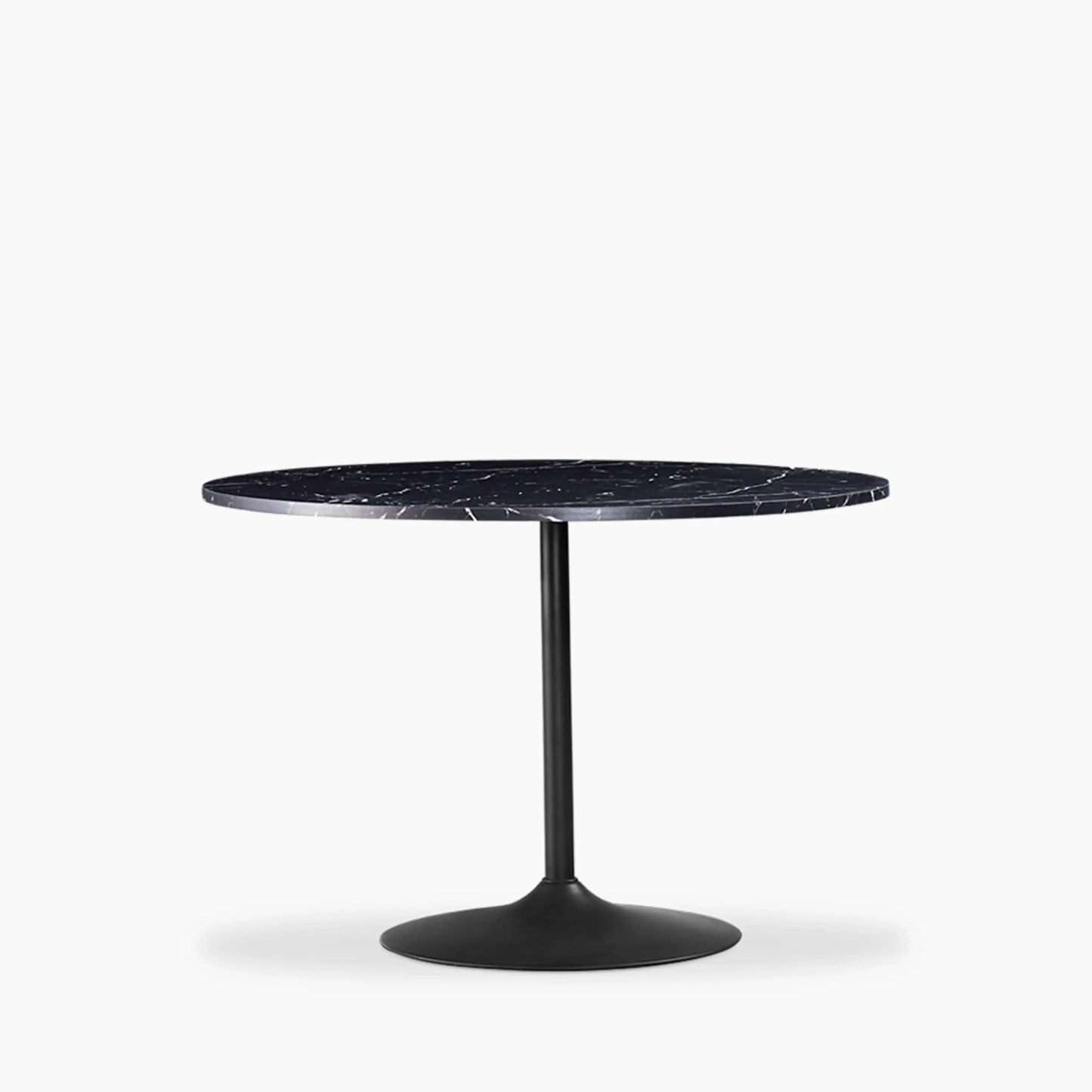 4 Seat Round Top Black Marble Kitchen Dining Table