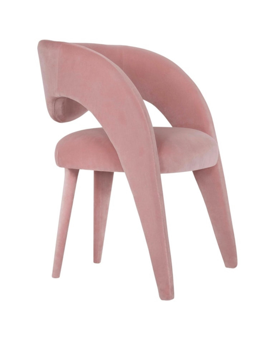 Modern Laurence Dining Chairs, Velvet Leather Handmade in Portugal
