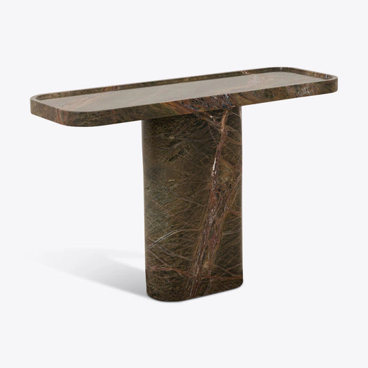 Forest Green Marble Console Table
