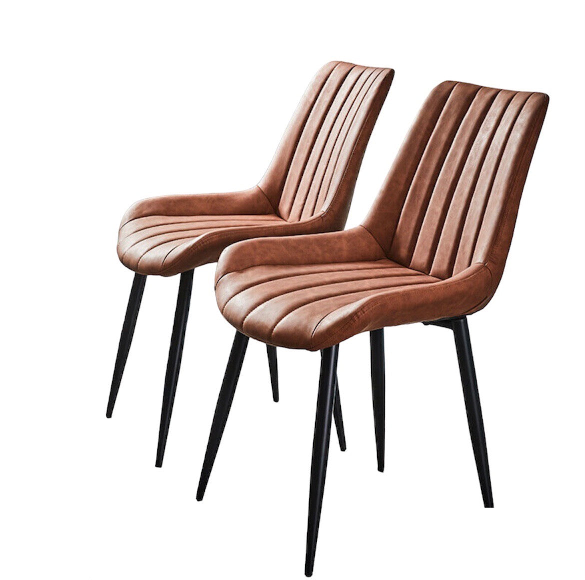 Sets of 2 Malmo Faux Leather Kitchen Dining Chairs