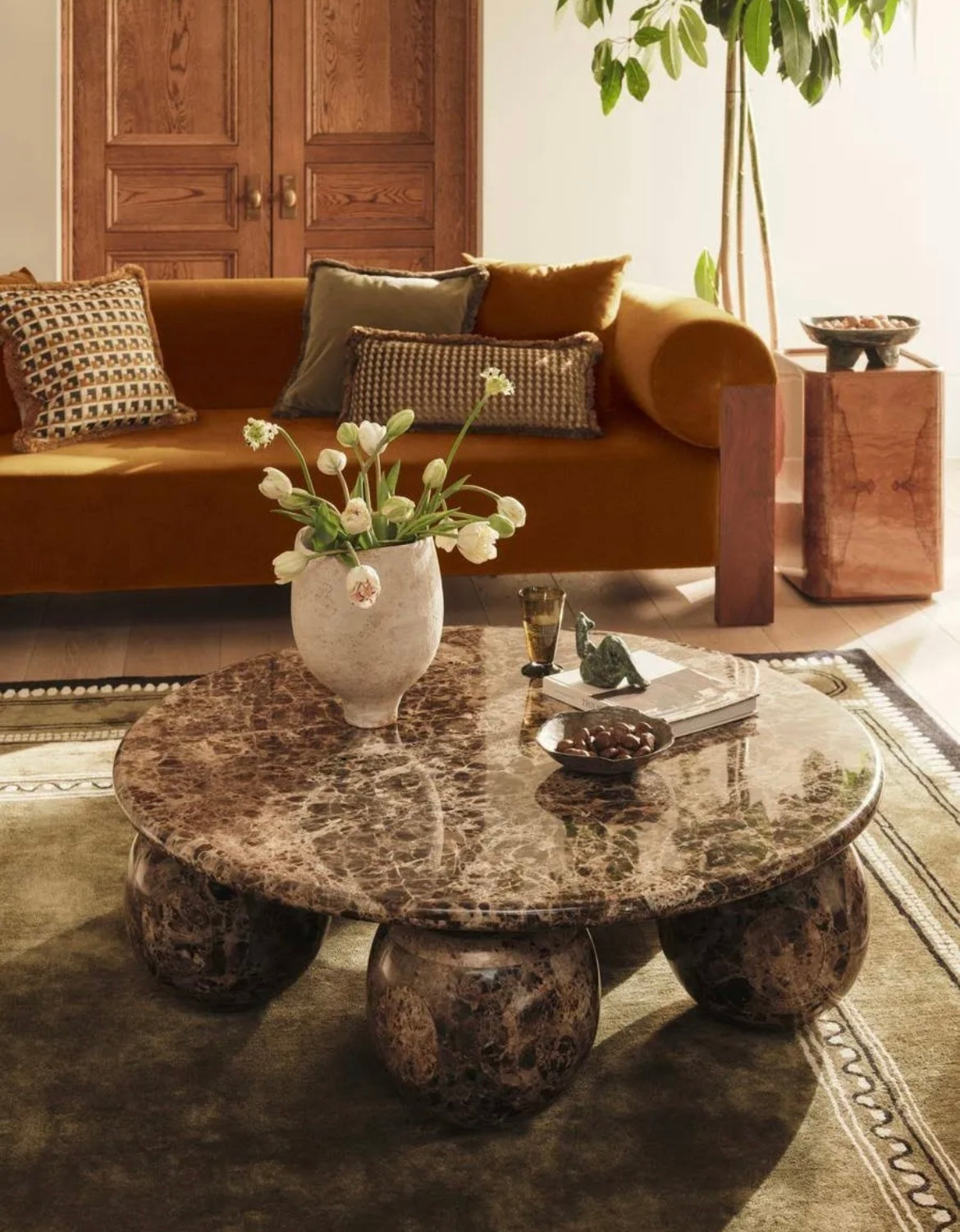 Soho Home Oxley Coffee Table, Large, Dark Emperador
