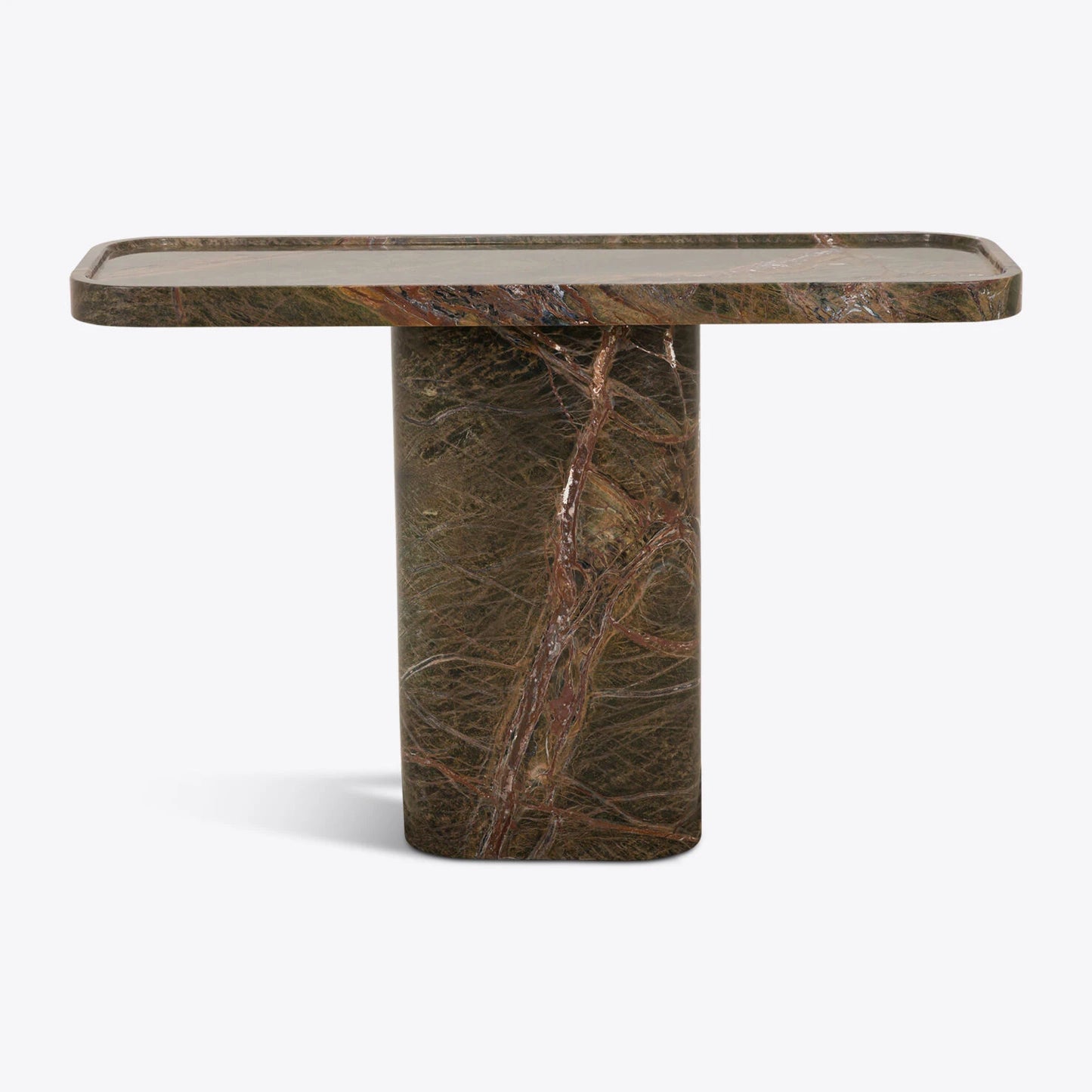 Forest Green Marble Console Table