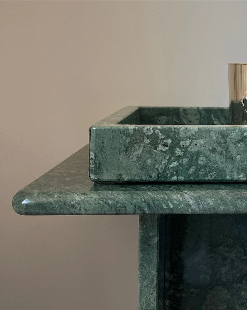 Green Marble Standing Console Table