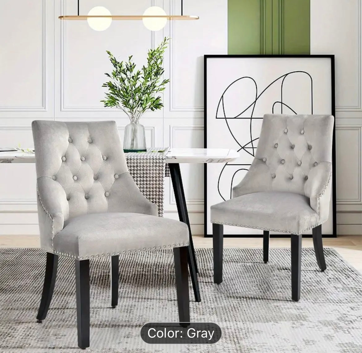 Cotswolds Silver High Wing Ring Backed Dining Chair