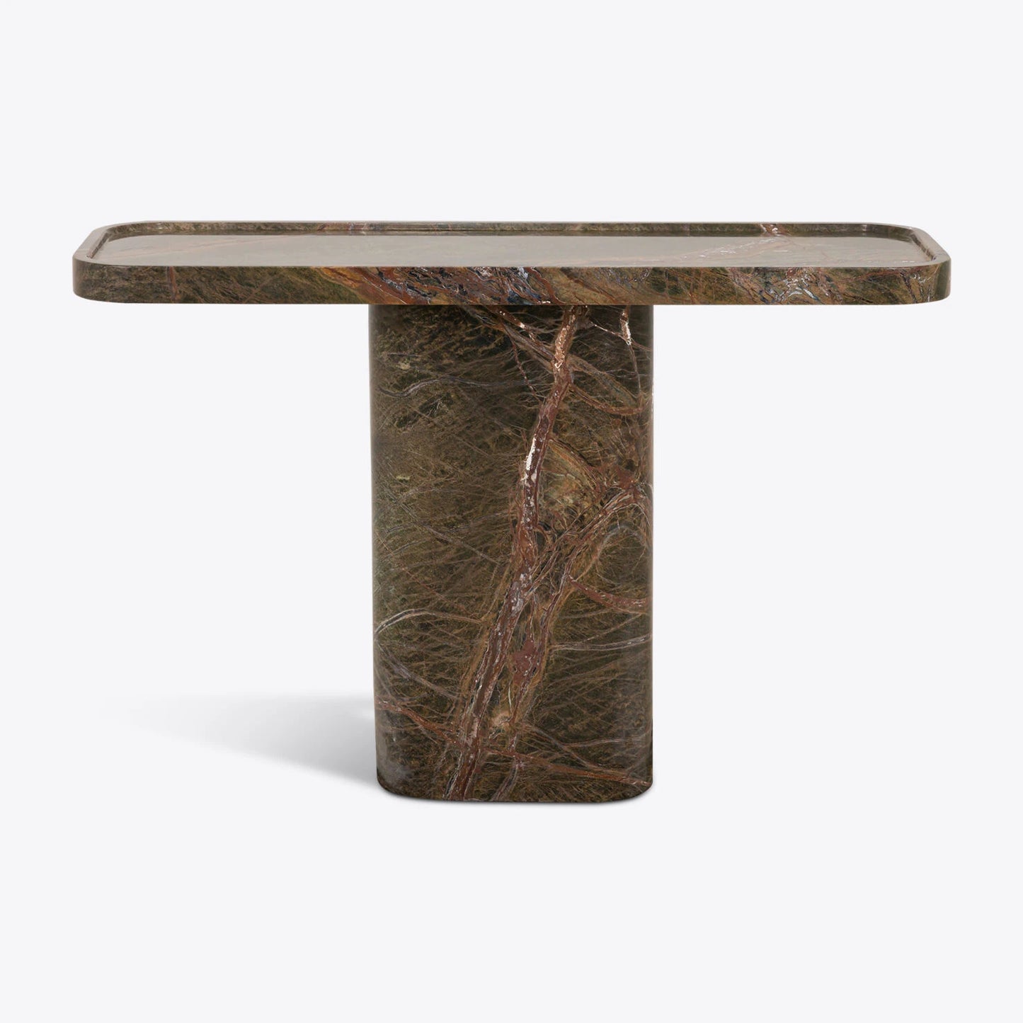Forest Green Marble Console Table