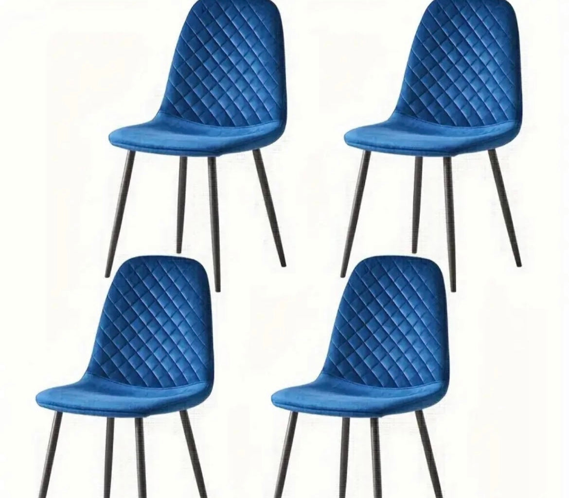 Sets of Velvet Dining Chairs Fabric Upholstered Dining Chairs
