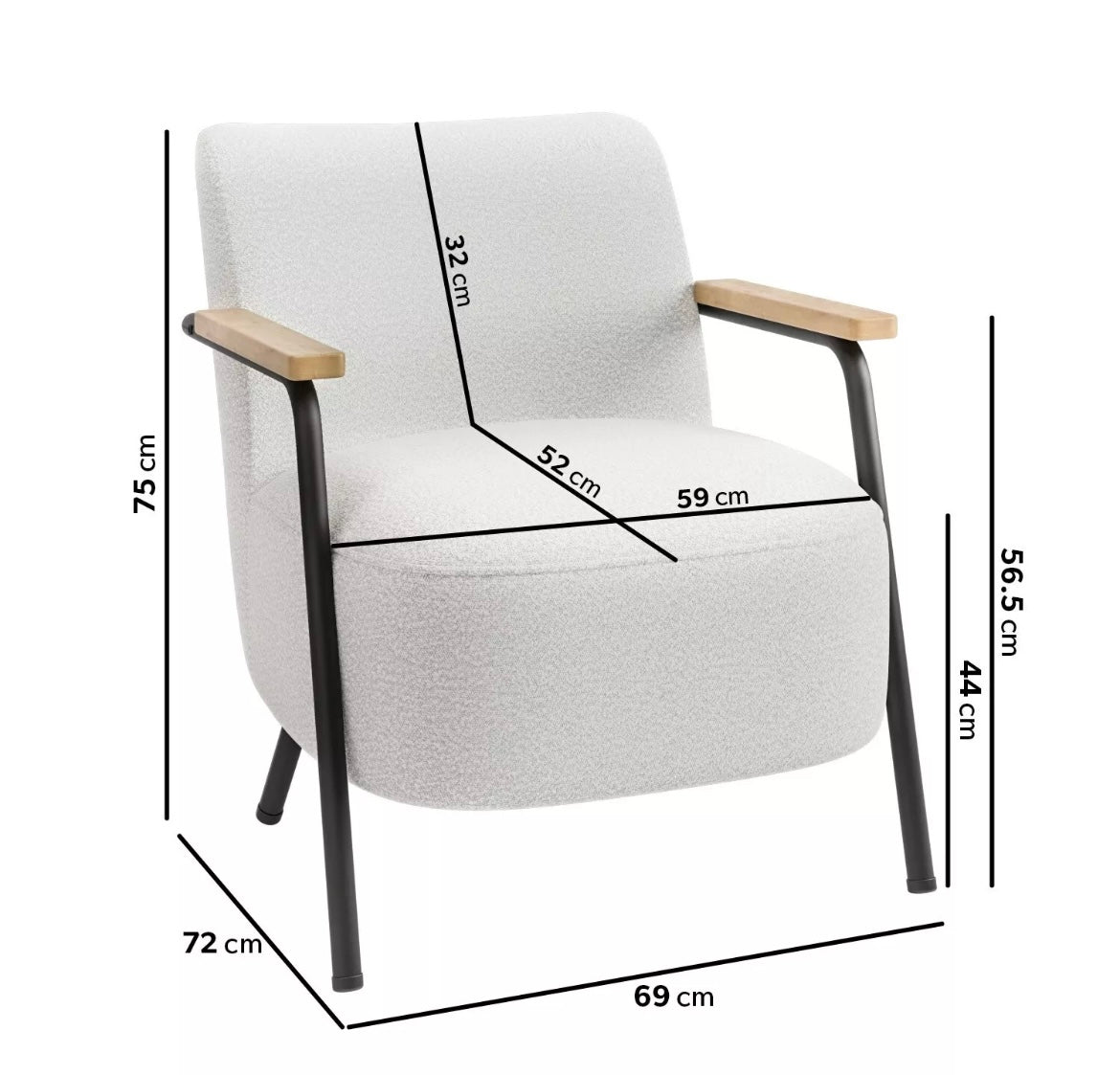 Cotswolds Boucle Scandi Armchairs