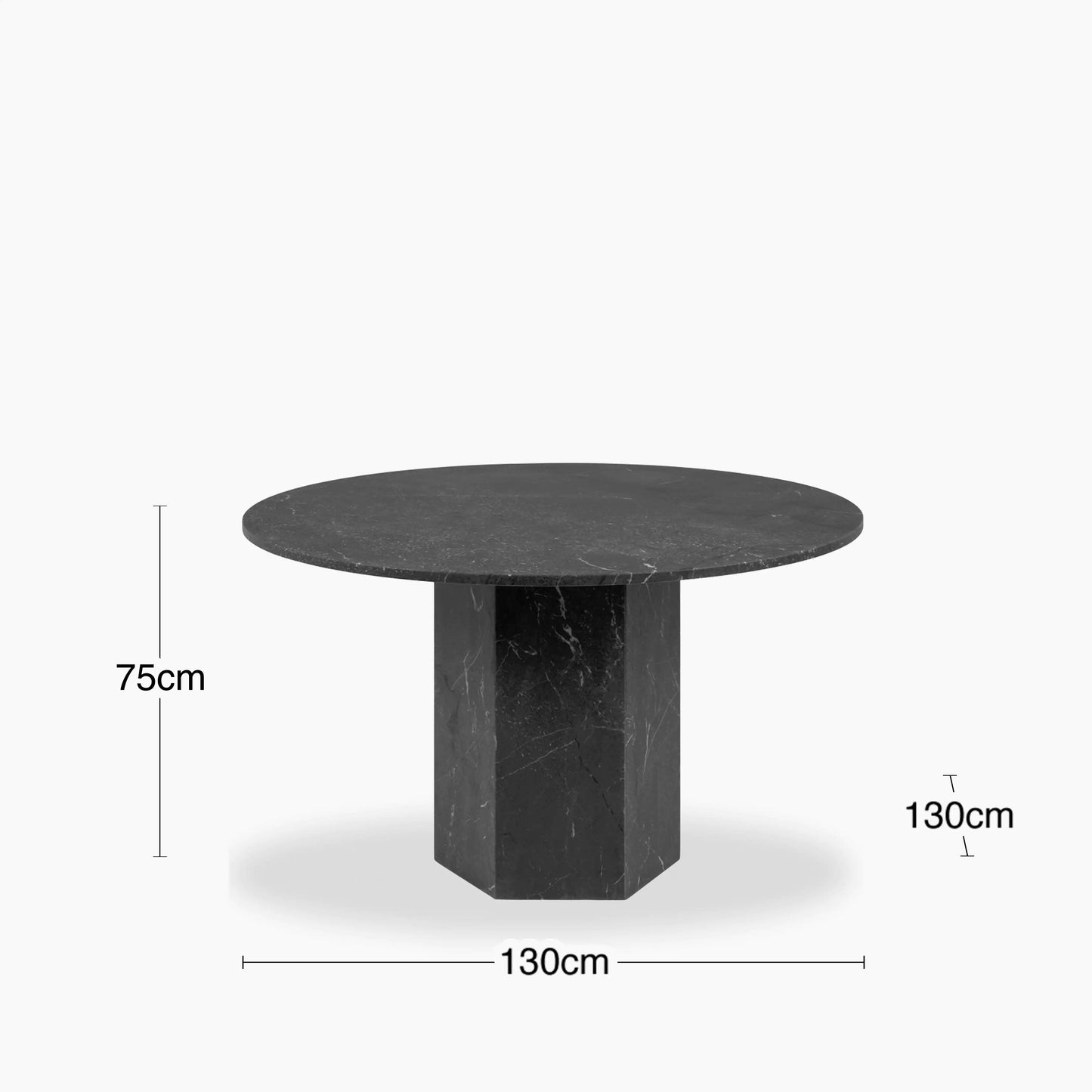 Black Onyx Marble 4 Seat Dining Table