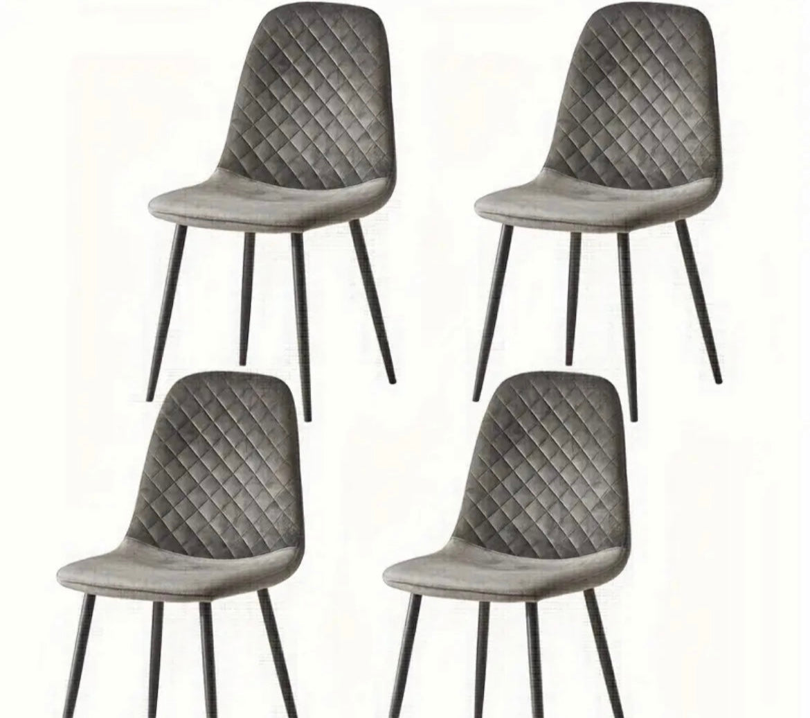 Sets of Velvet Dining Chairs Fabric Upholstered Dining Chairs