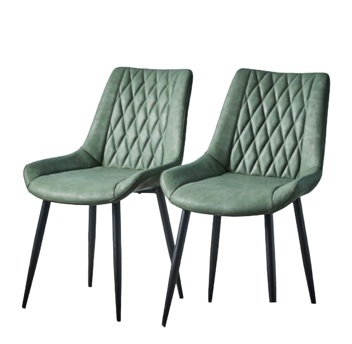 Sets of 2 Malmo Faux Leather Kitchen Dining Chairs