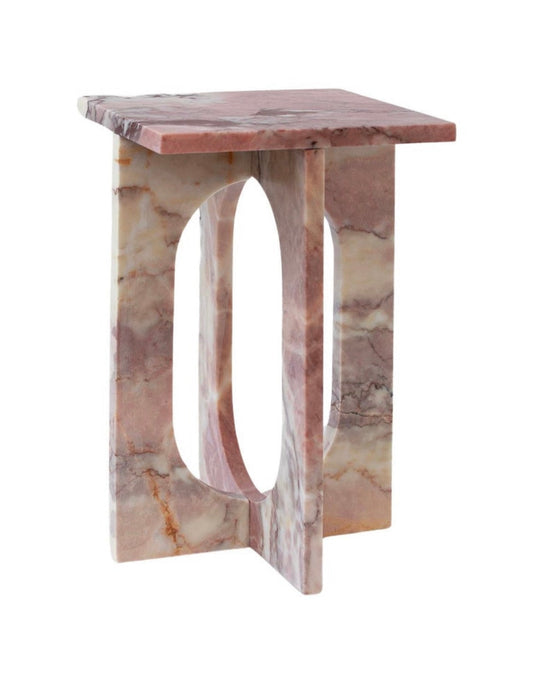 Pink Marble Contemporary Side / End Table