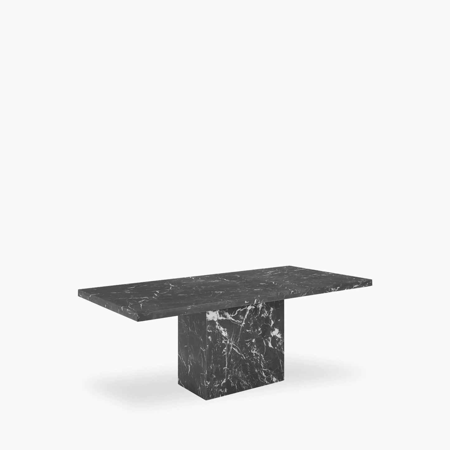 6-8 Seat Black Marble Dining Table