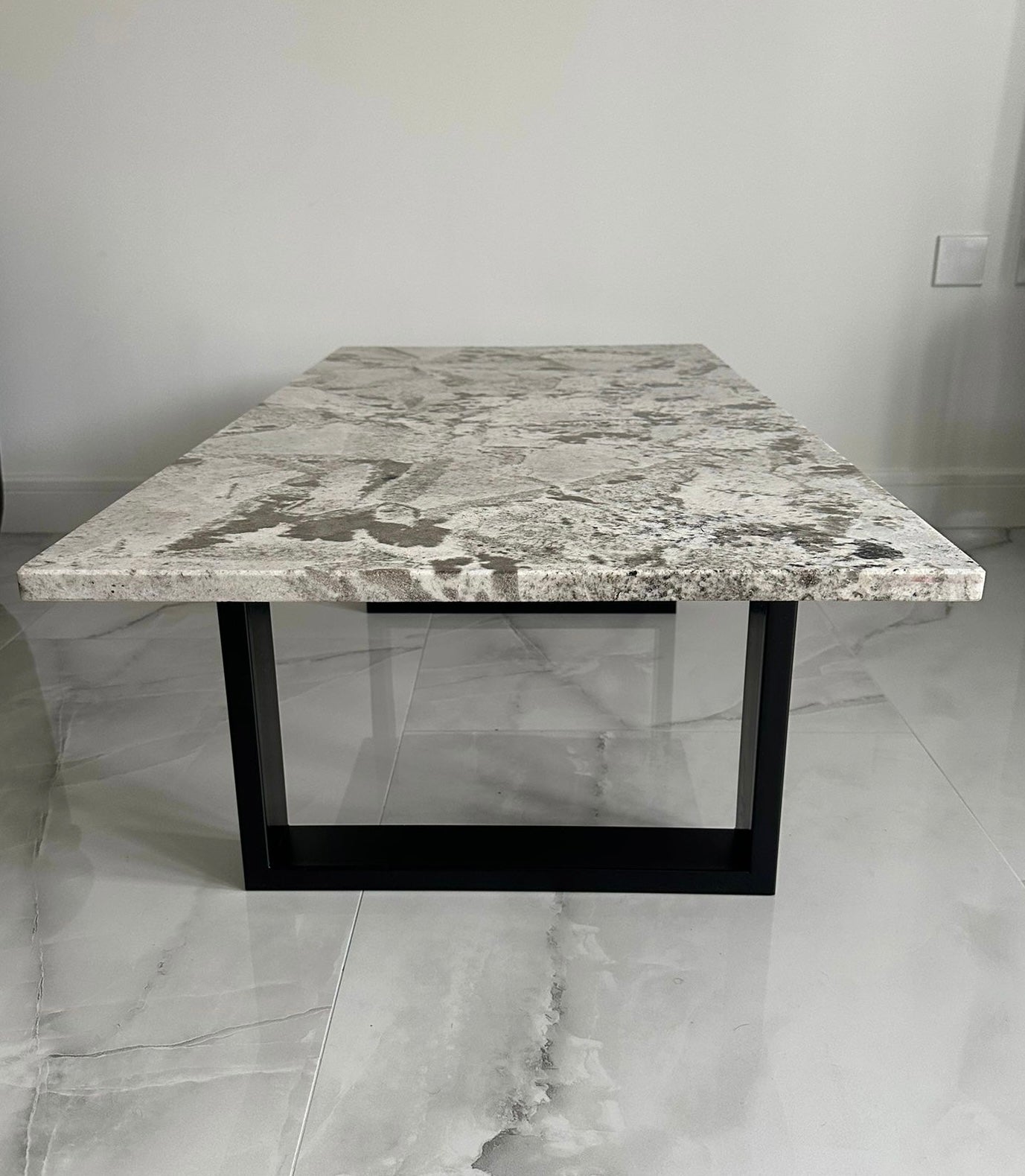 Natural Marble Stone Rectangle Modern Coffee Table