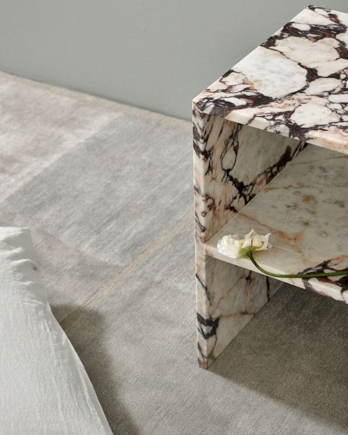 Calacatta Viola Marble Bedside Tables, End Table