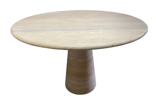 Bespoke Round Italian Travertine Dining Table