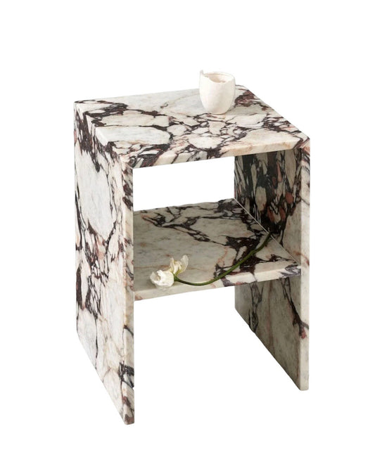 Calacatta Viola Marble Bedside Tables, End Table