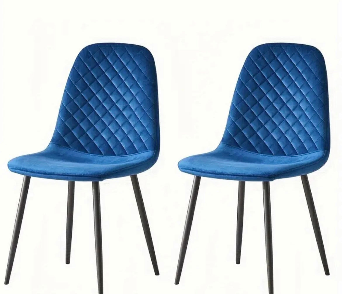 Sets of Velvet Dining Chairs Fabric Upholstered Dining Chairs