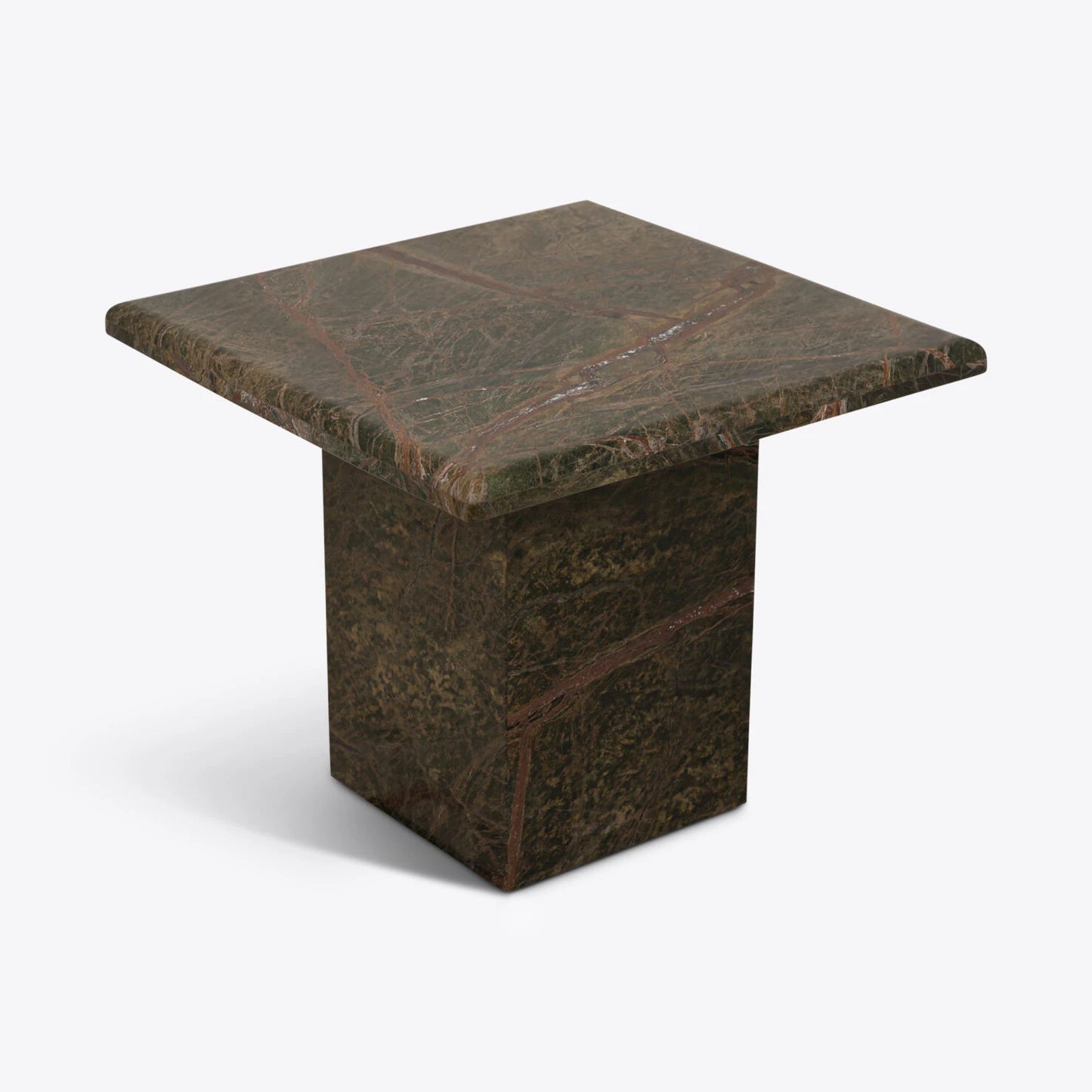 Forest Green Marble Side Table