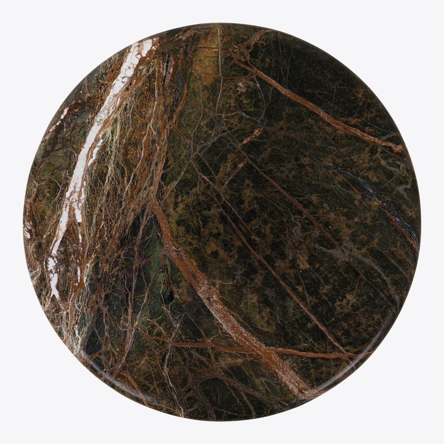 Verona Forest Green Marble Side /  End Table