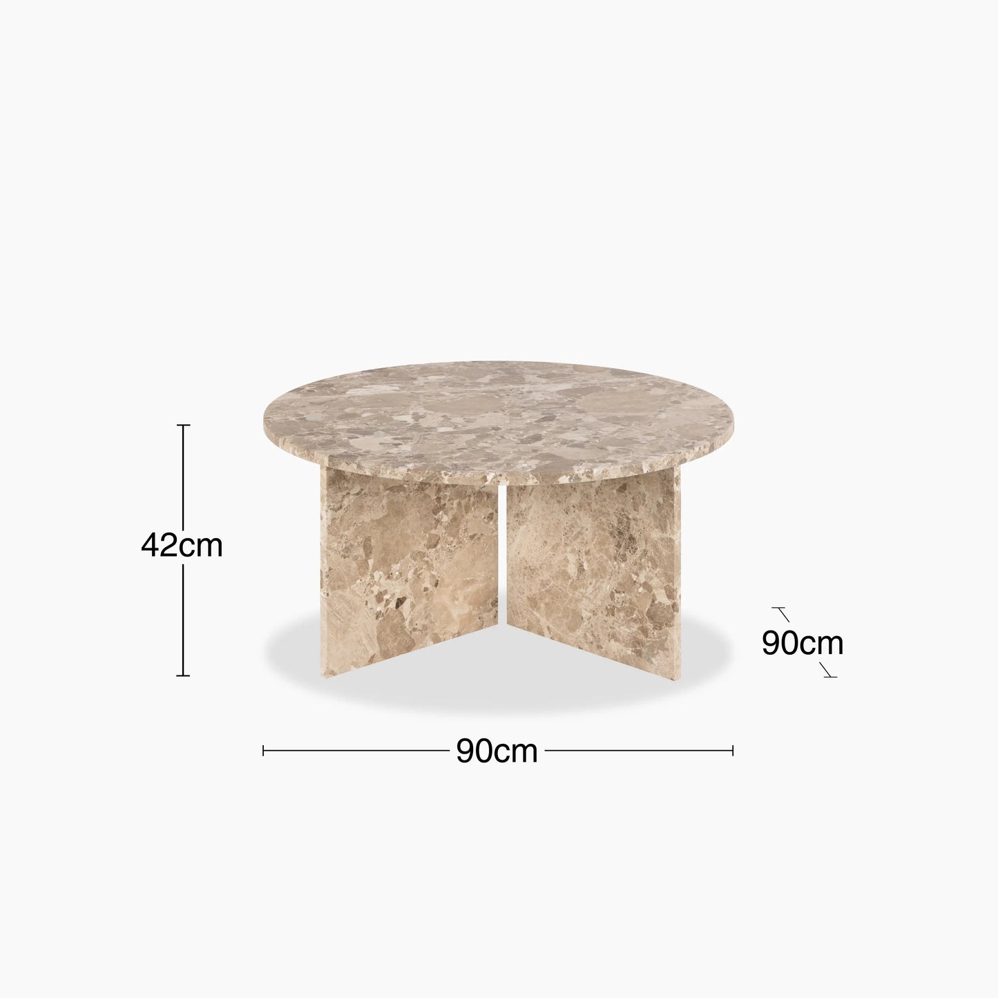 Latte Marble Round Coffee Table