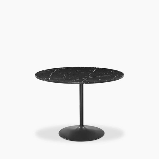 4 Seat Round Top Black Marble Kitchen Dining Table