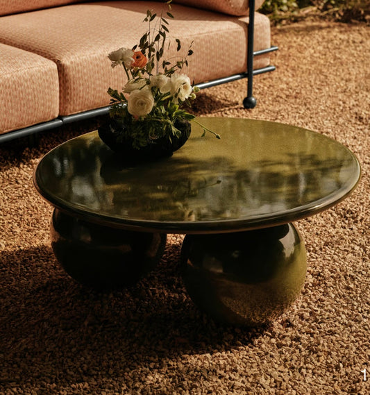 Oxley Outdoor Coffee Table, Concrete, Pine
