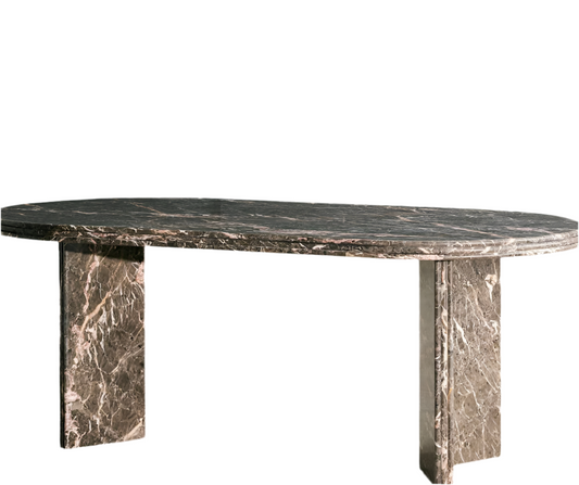 Rosaline Dining Table, Griseo Rosa Marble