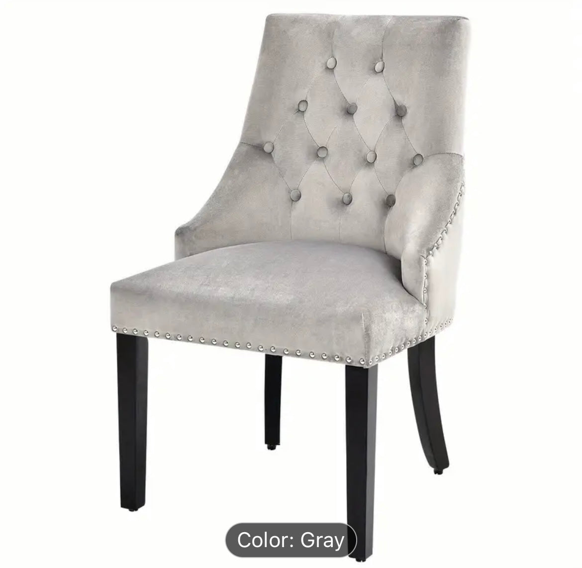 Cotswolds Silver High Wing Ring Backed Dining Chair